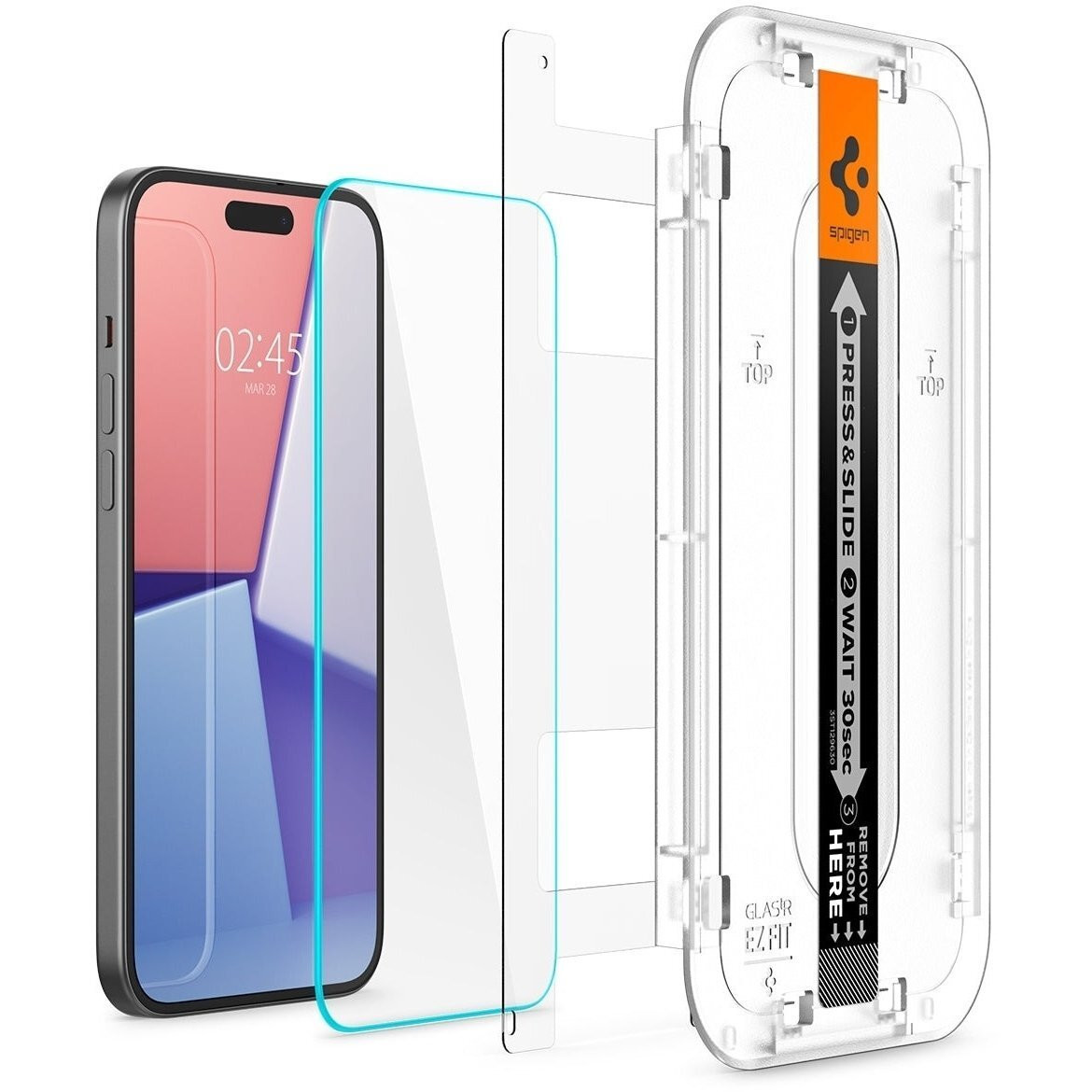 Захисне скло Spigen EZ FIT Tr для iPhone 13/13 Pro/14 (0.33 mm) Clear - 2