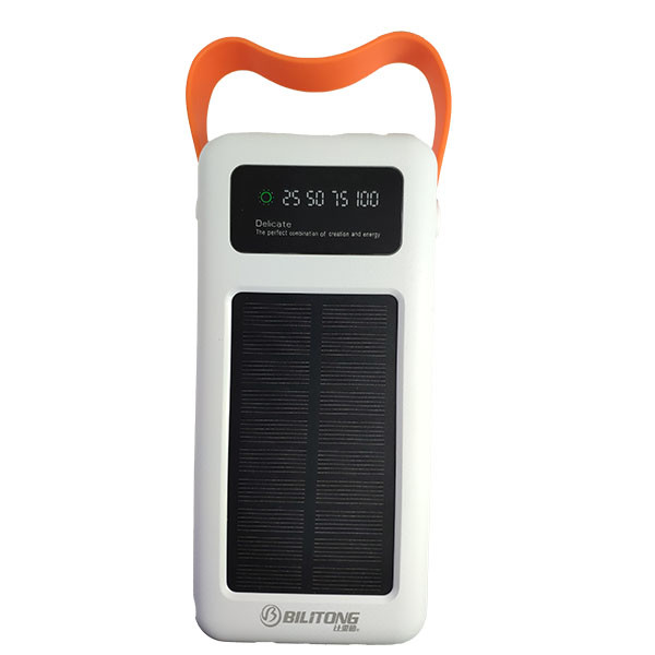 Універсальна мобільна батарея Bilitong S-13, Solar Charge, Cable Micro/iPhone/TypeC, 60000 mAh White - 1
