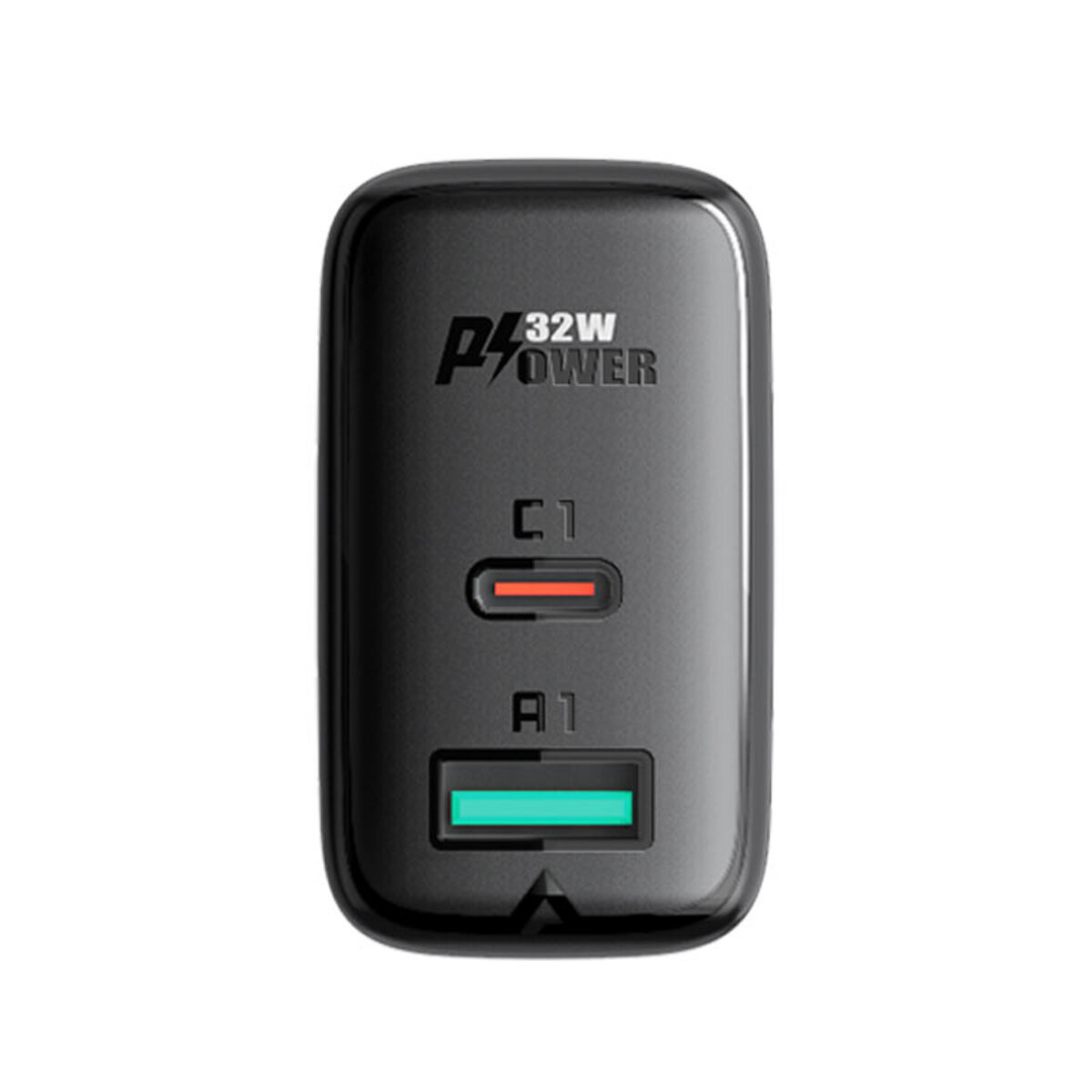 Мережевий зарядний пристрій Acefast A5 PD 32W, Dual Port Type-C, USB-A Black - 2