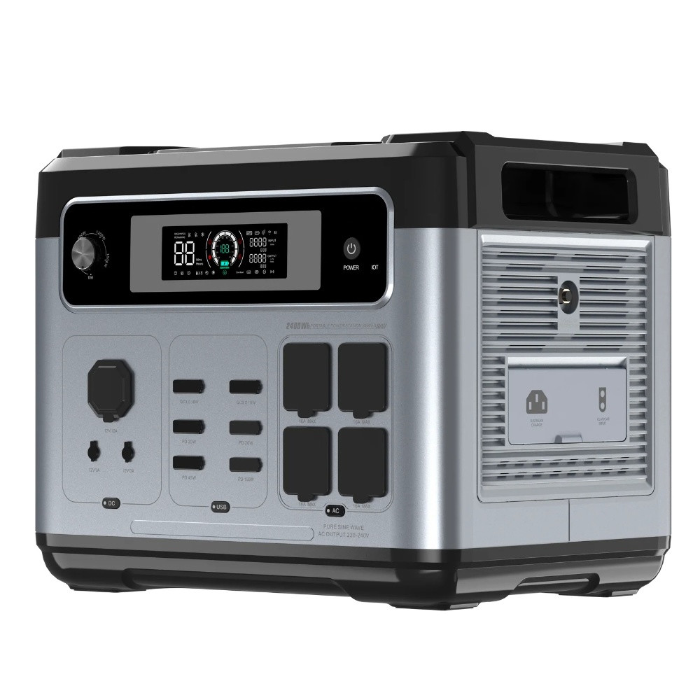 Портативна зарядна станція P2400E, 2400W, LiFePO4, Black - 6