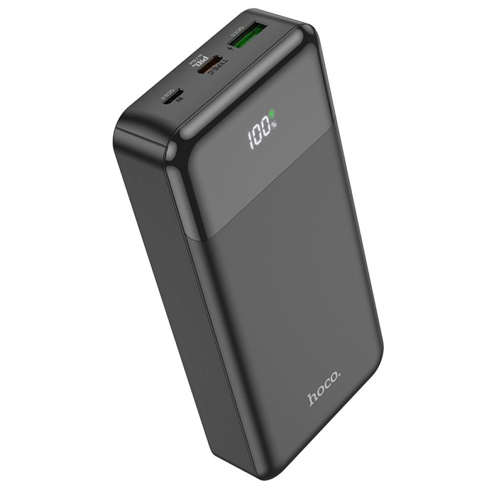 Універсальна Мобільна Батарея Hoco J102A Cool figure PD20W+QC3.0 20000 mAh Колір Чорний - 1