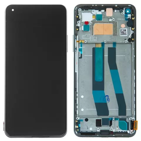 Дисплейний модуль для Xiaomi Mi 11 Lite, Mi 11 Lite 5G, з рамкою, Original PRC, Boba Black - 1
