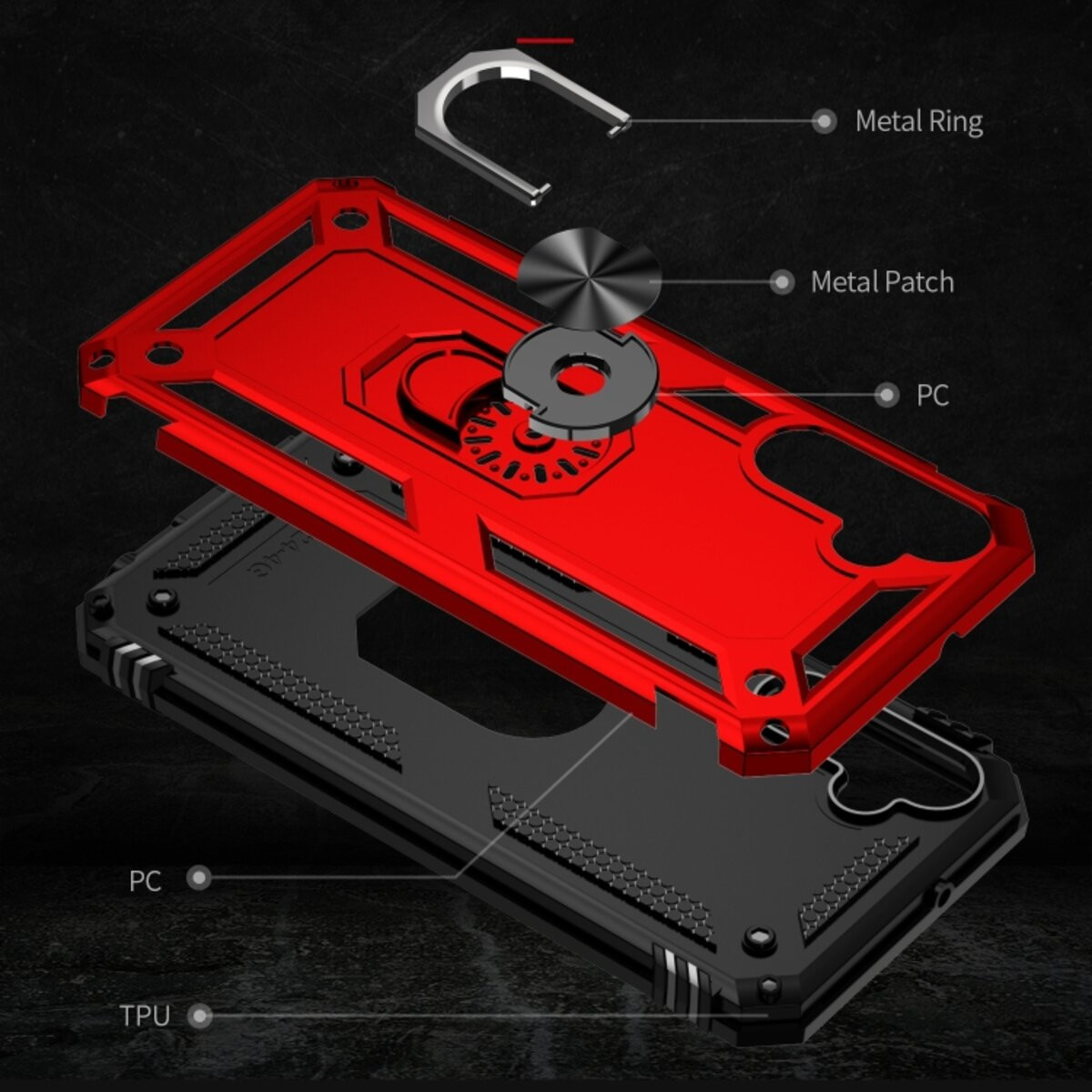Чохол Cosmic Robot Ring for Samsung Galaxy A34 5G Red - 5