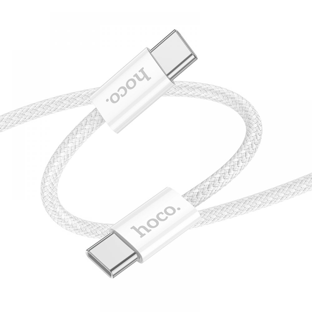Кабель Hoco X104 Source Type-C to Type-C, 1m 60W White - 1