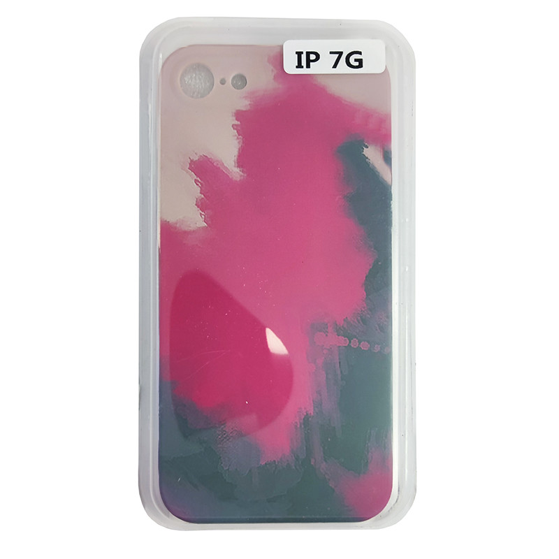 Чохол Silicone Water Print iPhone 7/8 Mix Color Red - 1