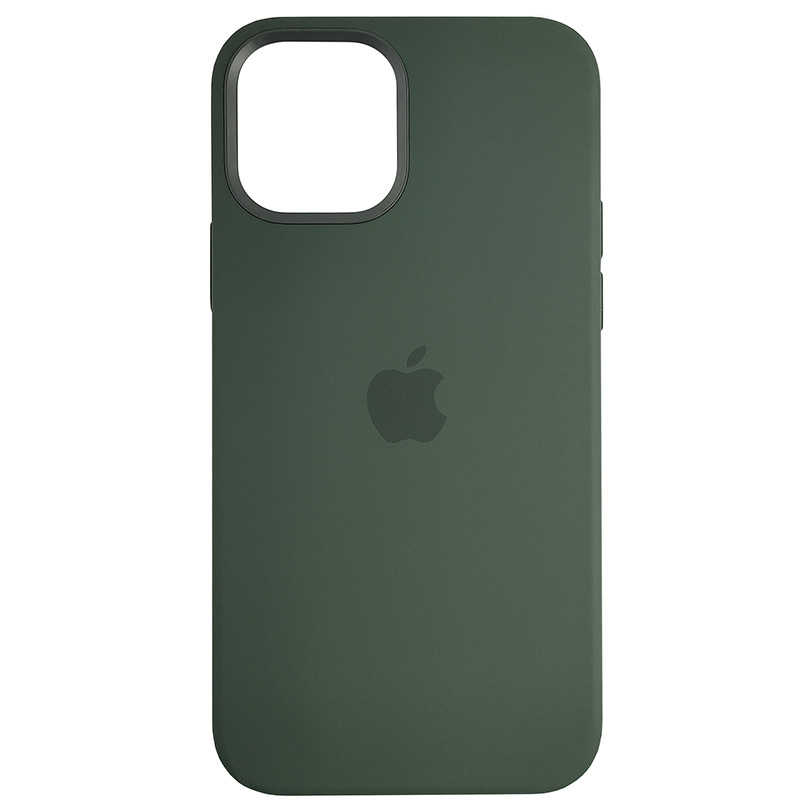 Чохол HQ Silicone Case iPhone 12/12 Pro Dark Green (без MagSafe) - 1