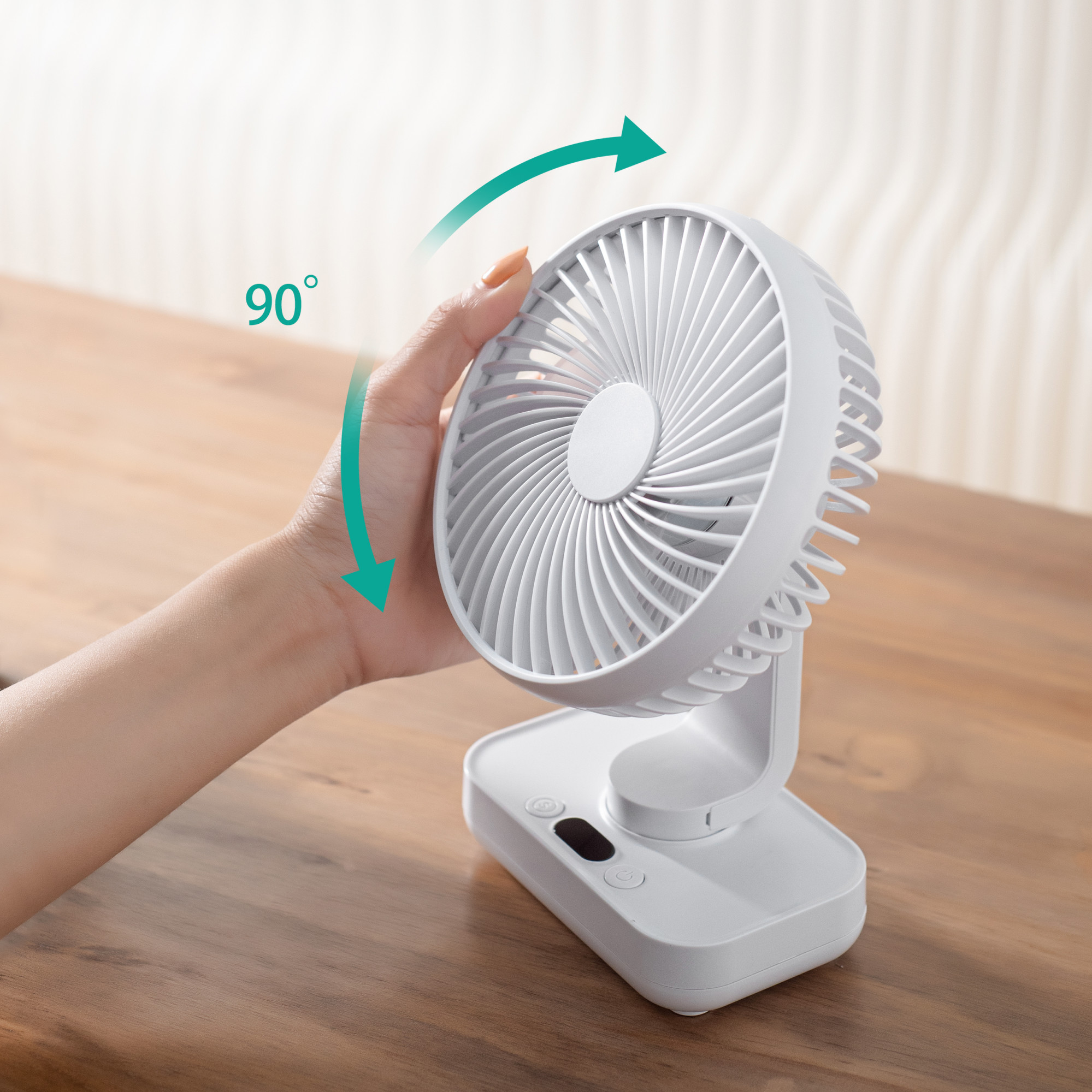 Настільний безпровідний вентилятор GXQC D606Y, White - 3