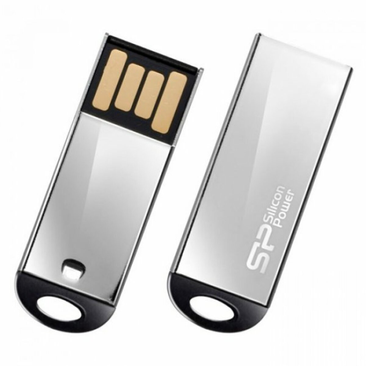 Flash SiliconPower USB 2.0 Touch 830 16Gb Silver no chain metal - 1