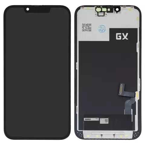 Дисплейний модуль для iPhone 13, High Copy, OLED, GX OEM hard, Black - 1