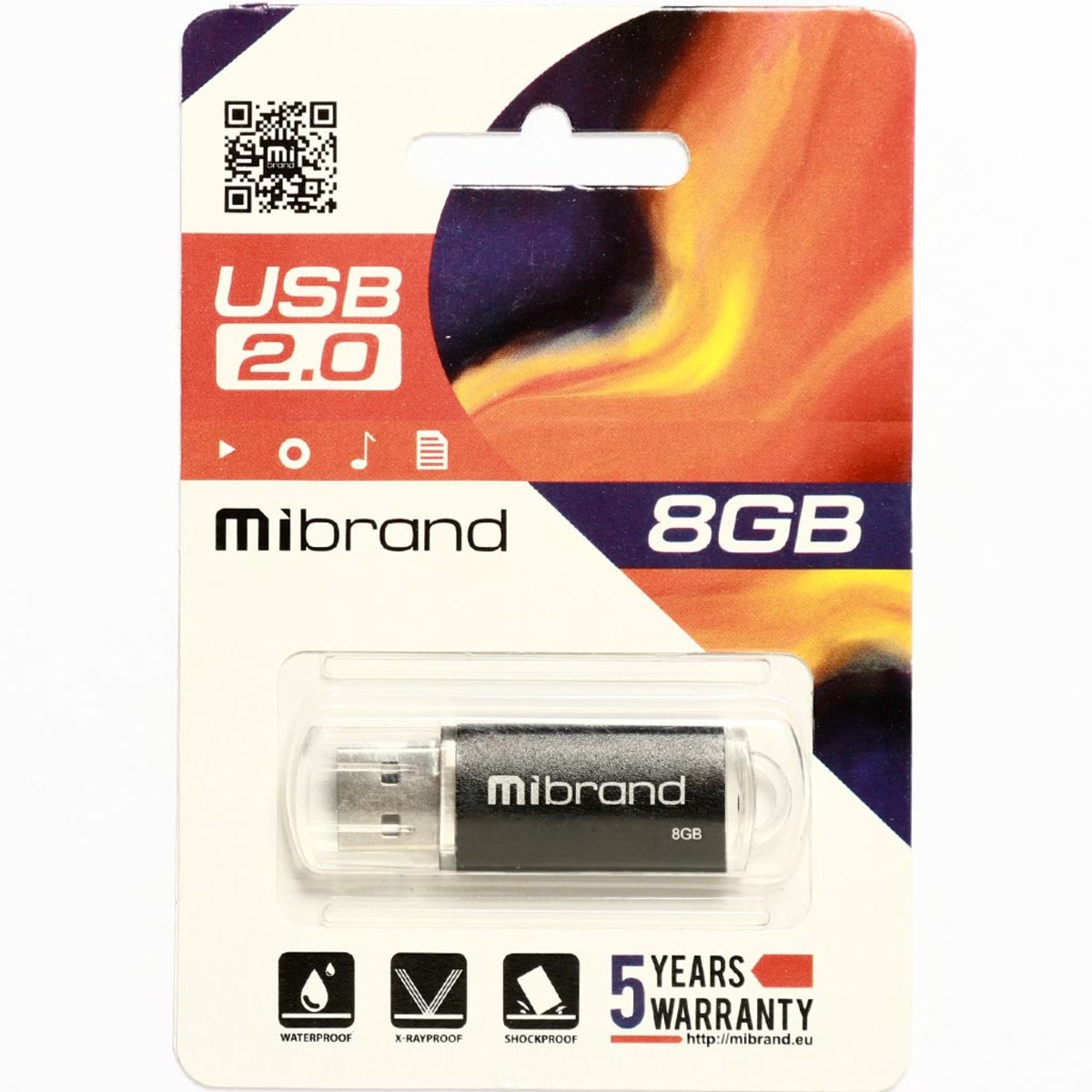 Флешка Mibrand USB 2.0 Cougar 8Gb Black - 2