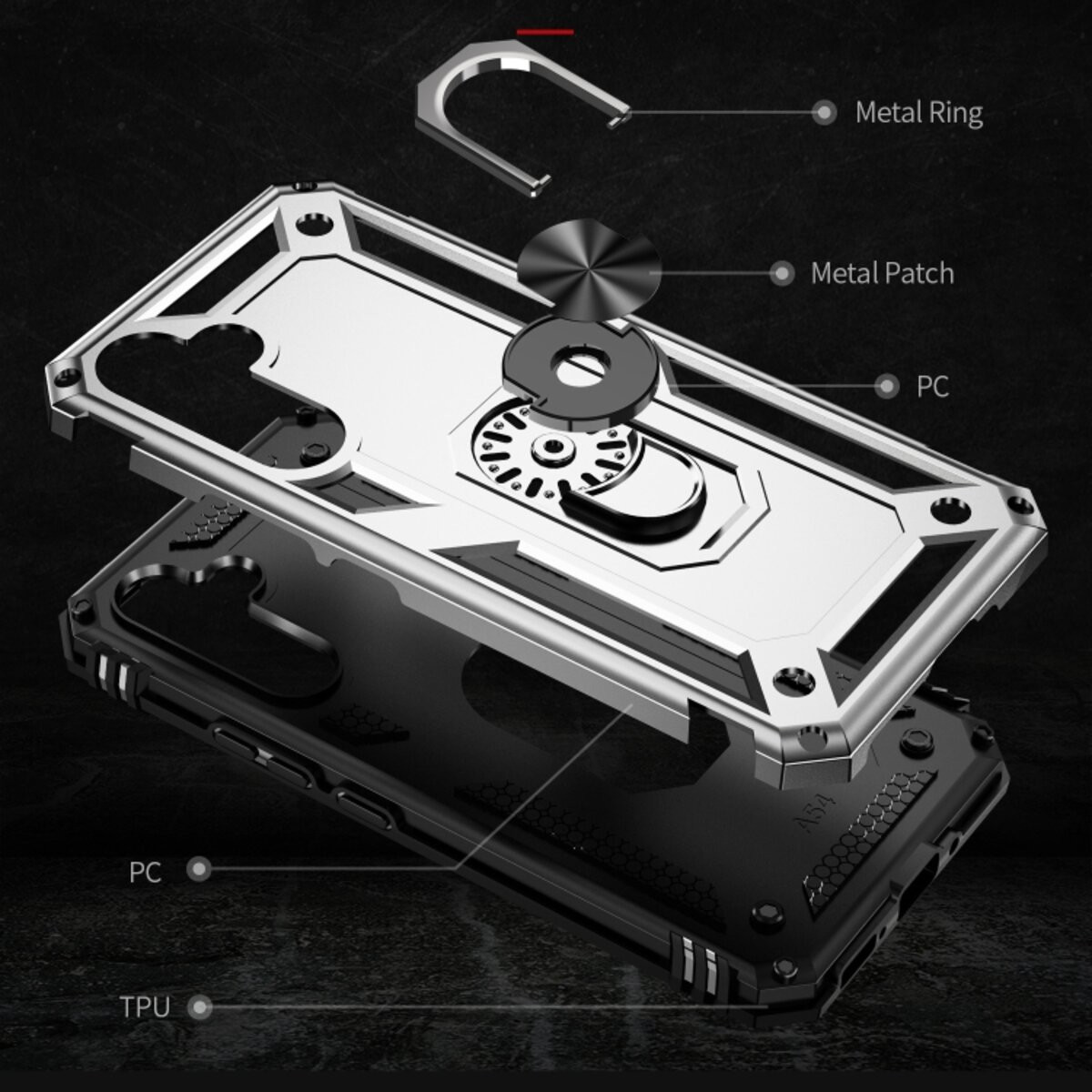 Чохол Cosmic Robot Ring for Samsung Galaxy A54 5G Silver - 3