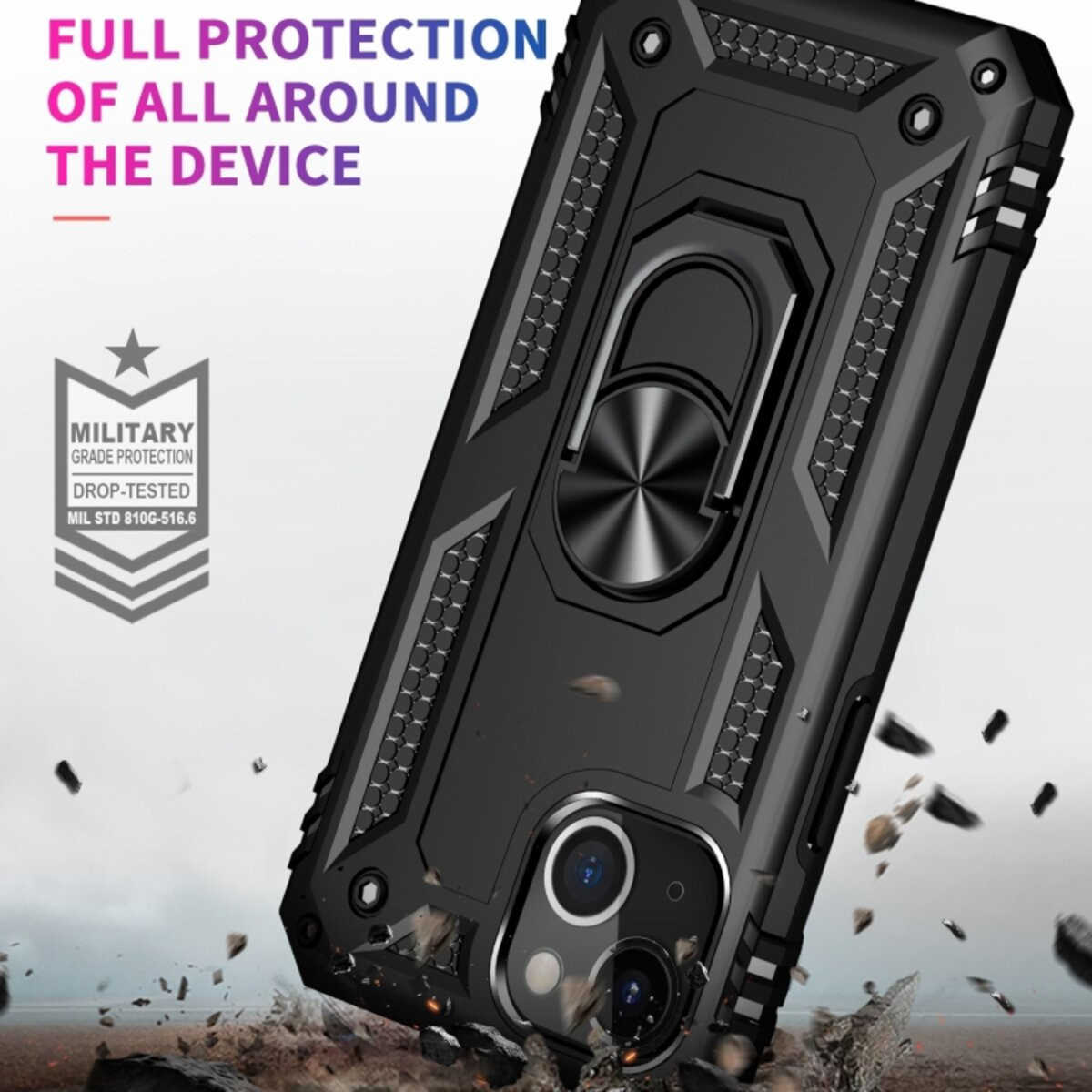 Чохол Cosmic Robot Ring for Apple iPhone 13 Black - 5