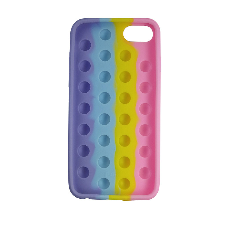 Чохол Pop it Silicon case iPhone 6/7/8  Pink+Yellow+Blue - 2