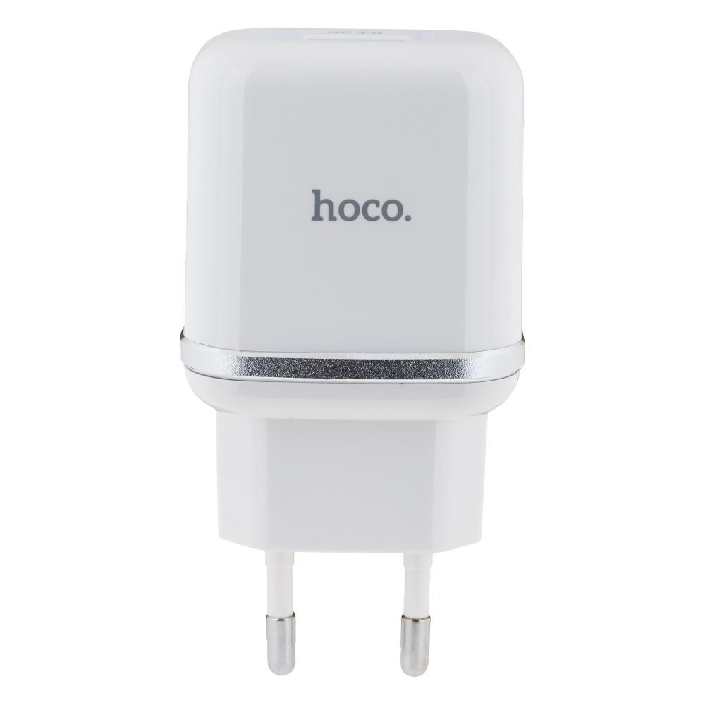 Мережевий Зарядний Пристрій Hoco N3, Cable Micro, QC3.0, White - 2