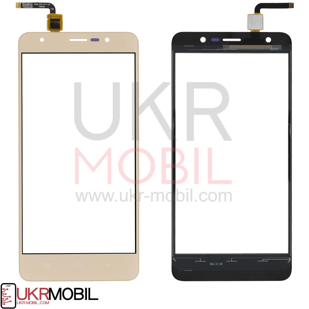 Сенсор (тачскрин) Nomi i5510 Space M, Gold - 1