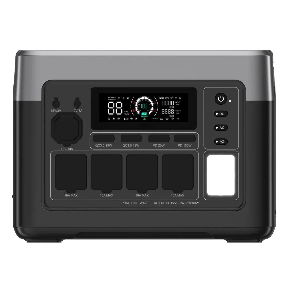 Портативна зарядна станція P1500E PLUS, 1800W, 1536Wh, LiFePO4, Black - 2