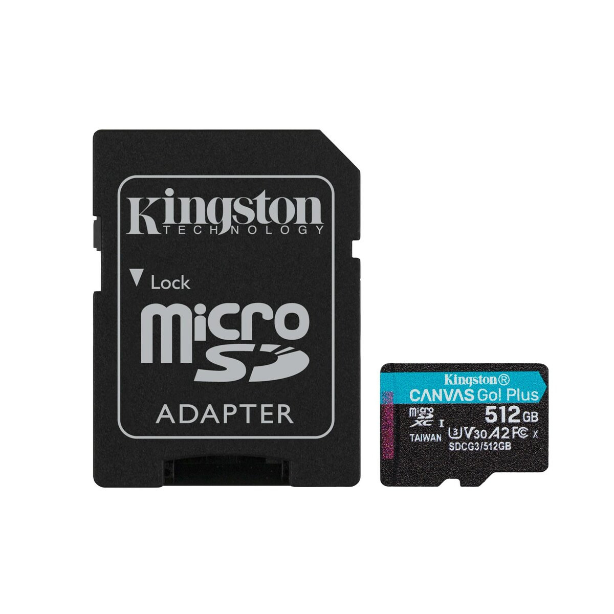 Карта пам'яті Kingston Canvas Go Plus 512Gb micro SDXC (UHS-1 U3) class 10 A2 V30 (adapter SD) - 2