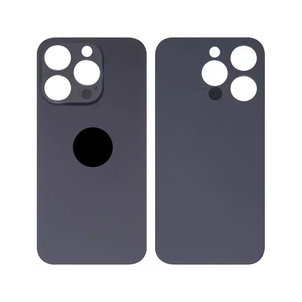 Задня кришка для iPhone 15 Pro, High Copy, Big Hole, Black - 1