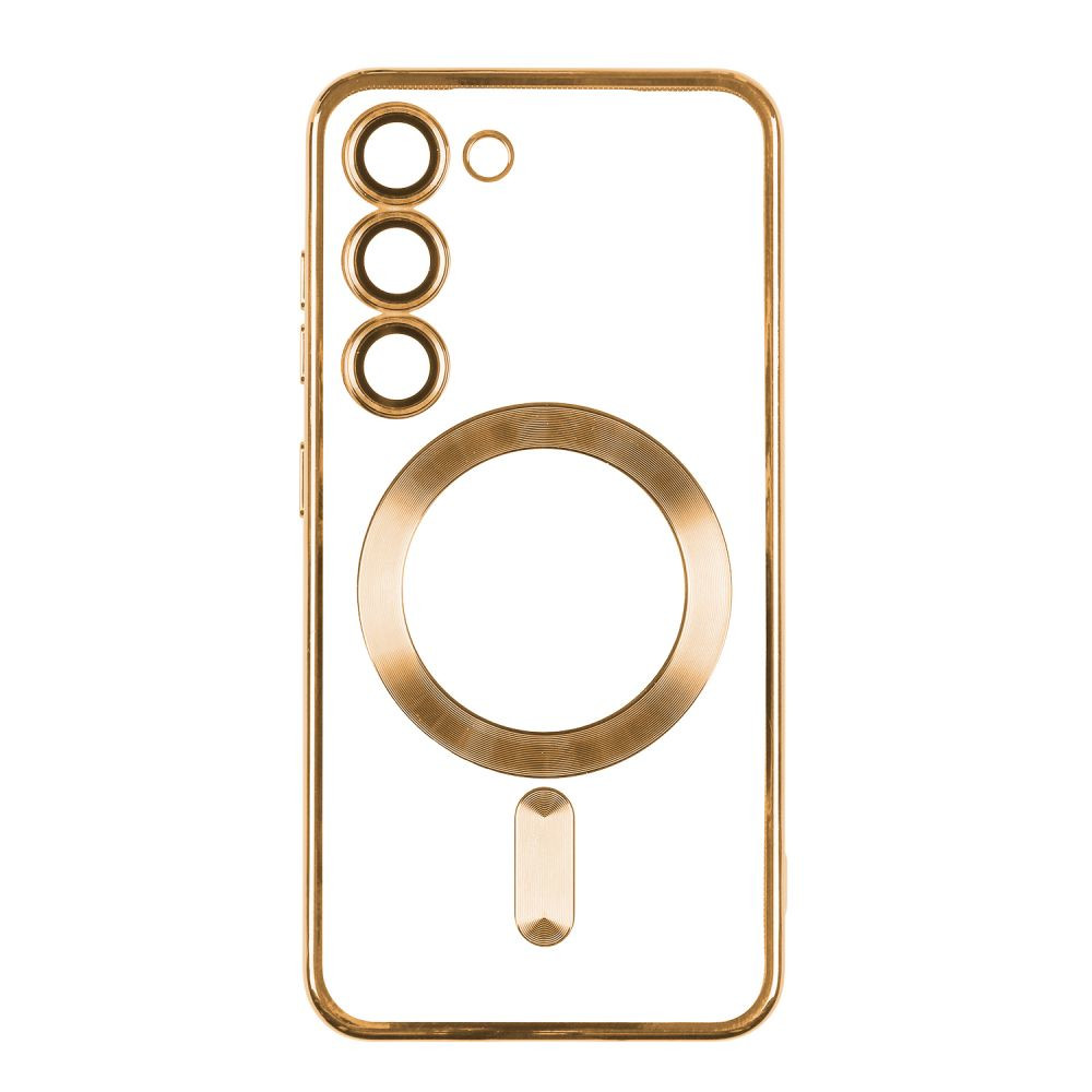 Чохол TPU Metallic Full Camera with Magsafe для Samsung Galaxy S23 Ultra Gold - 1