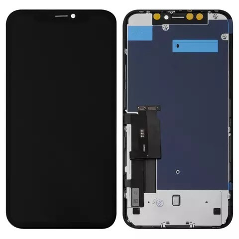 Дисплейний модуль для iPhone XR, Copy, TFT, JK, Black - 1