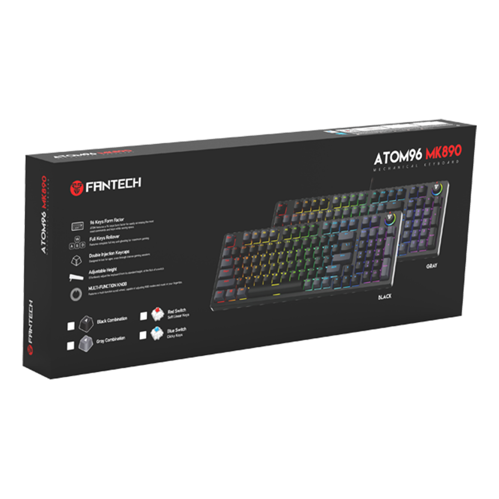 Клавіатура Fantech ATOM96 MK890 Red Switch Black/Gray - 2