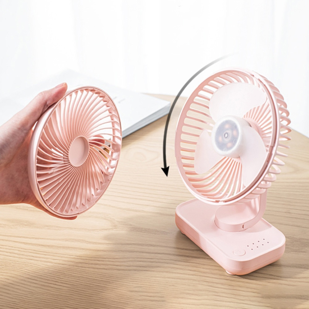 Настільний безпровідний вентилятор GXQC D606, Pink - 9