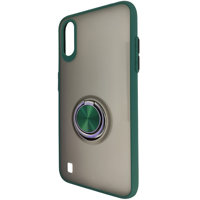 Чохол Totu Copy Ring Case Samsung A01 (A015) Green+Black - 3
