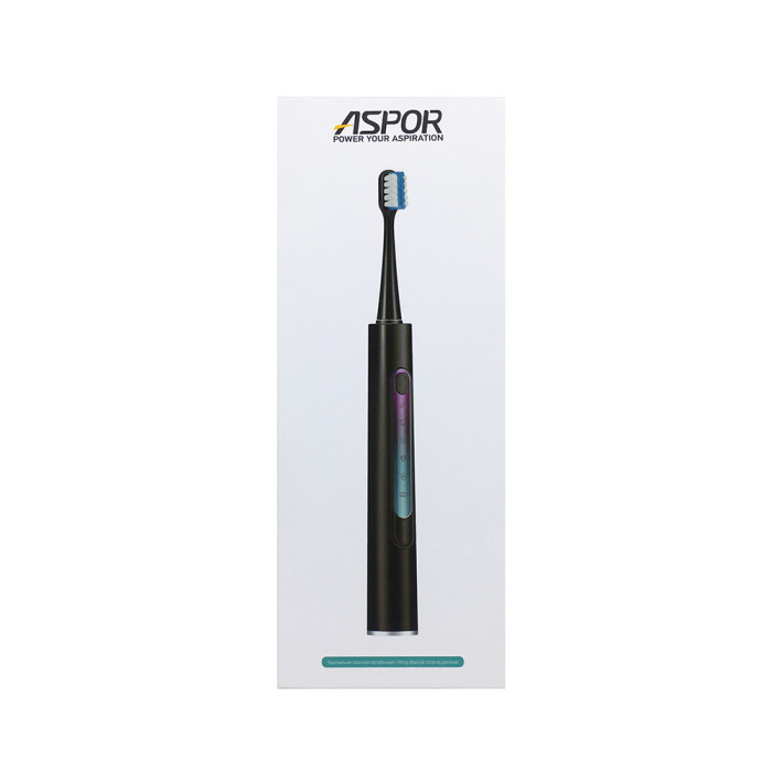 Електрична ультразвукова зубна щітка Aspor H8 Pro, 3W, 1600mAh, IPX7 Black - 1