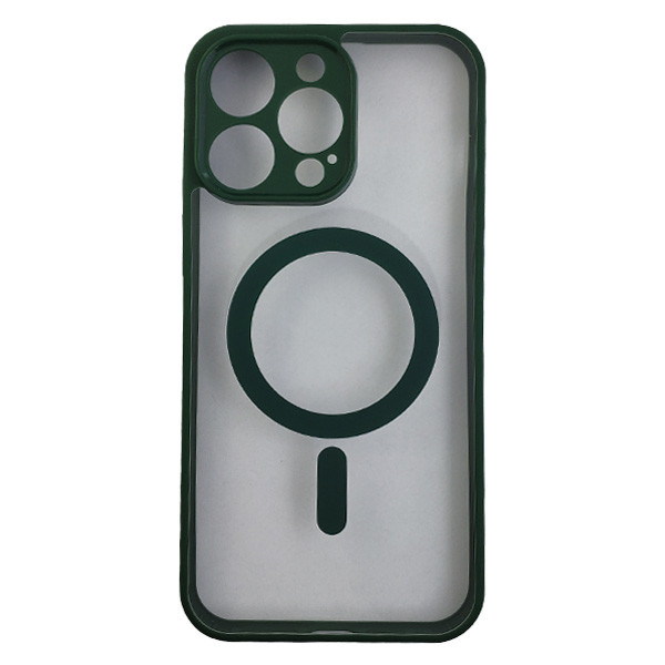 Чохол Transparante Case with MagSafe для iPhone 12 Pro Max Green - 1