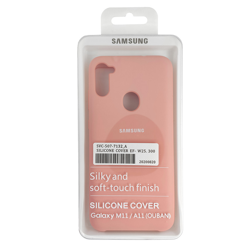Чохол Silicone Case for Samsung A11/M11 Light Pink (12) - 3
