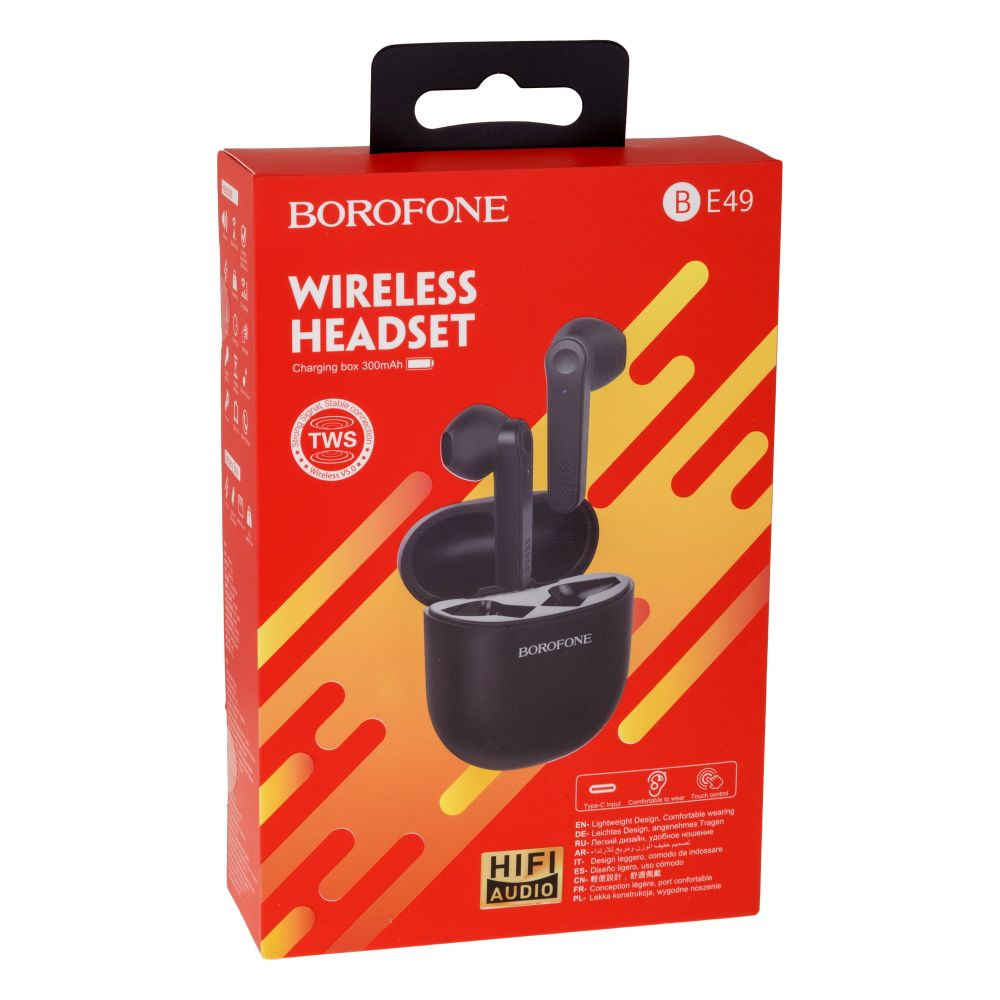 Безпровідна гарнітура Borofone BE49, Black - 8