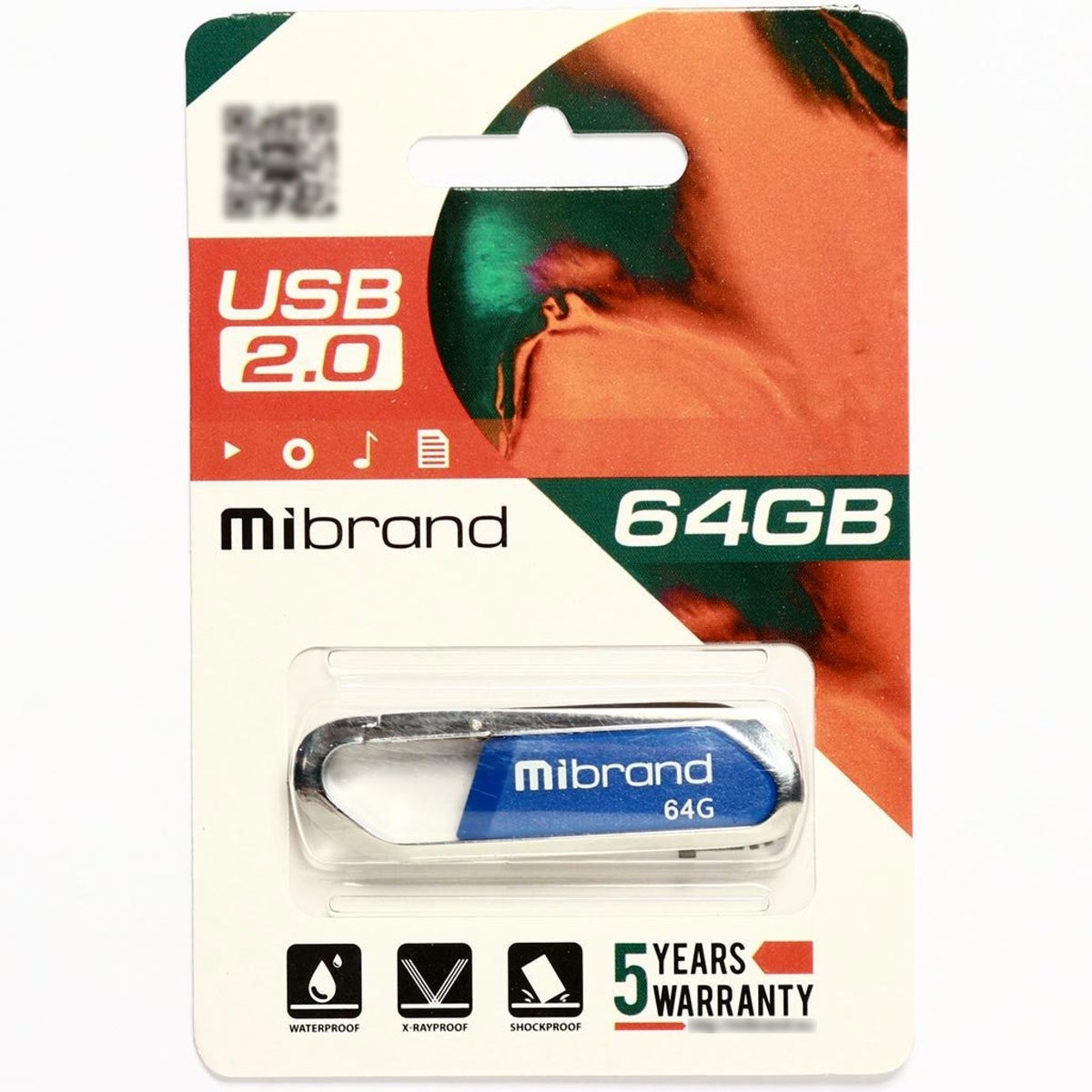 Флешка Mibrand USB 2.0 Aligator 64Gb Blue - 2