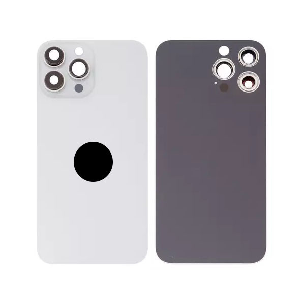 Задня кришка для iPhone 13 Pro Max, зі склом камери, Small Hole, Silver - 1
