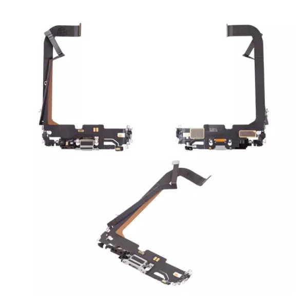 Шлейф для iPhone 13 Pro Max, з роз'ємом зарядки та мікрофоном, Original PRC, White - 1