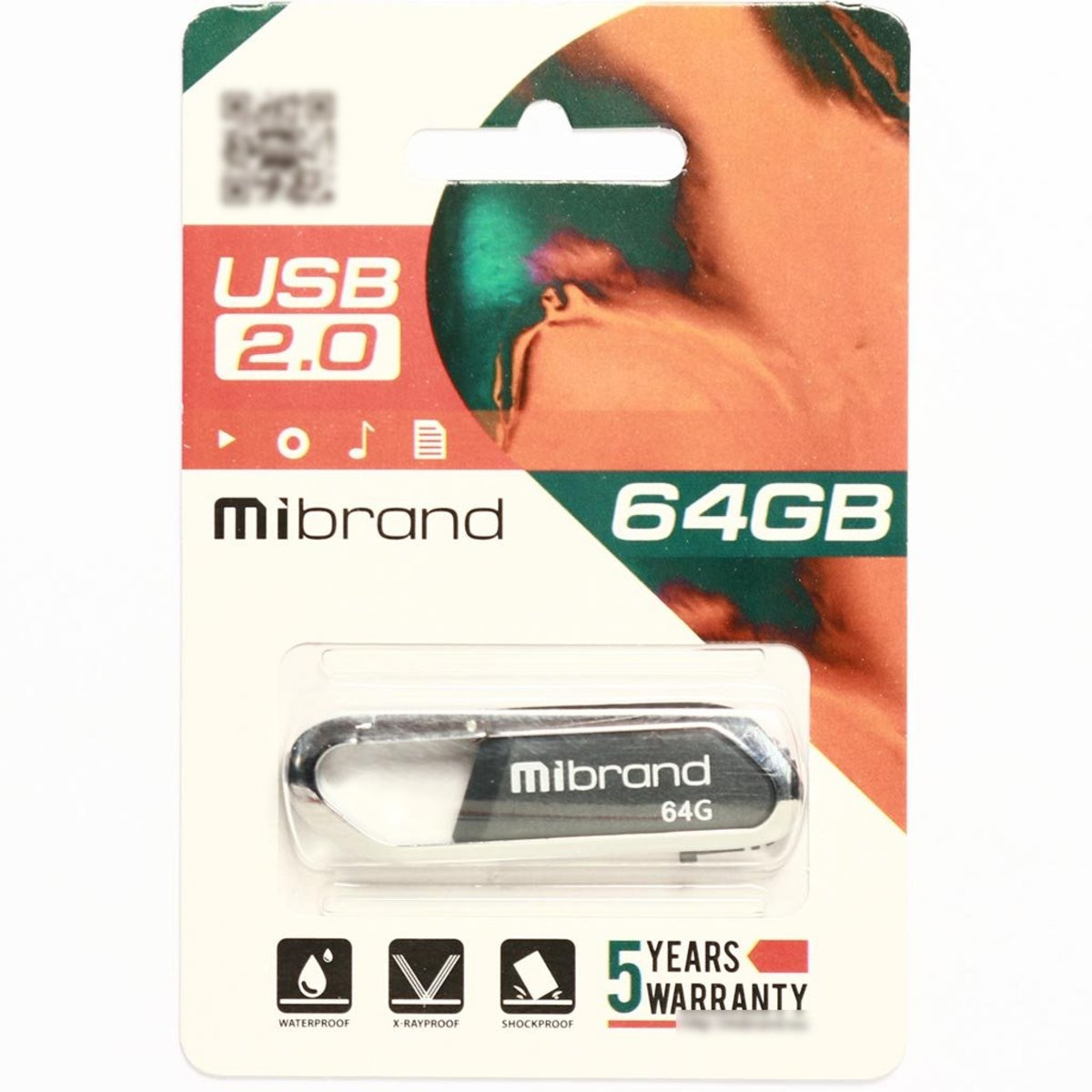 Флешка Mibrand USB 2.0 Aligator 64Gb Grey - 2