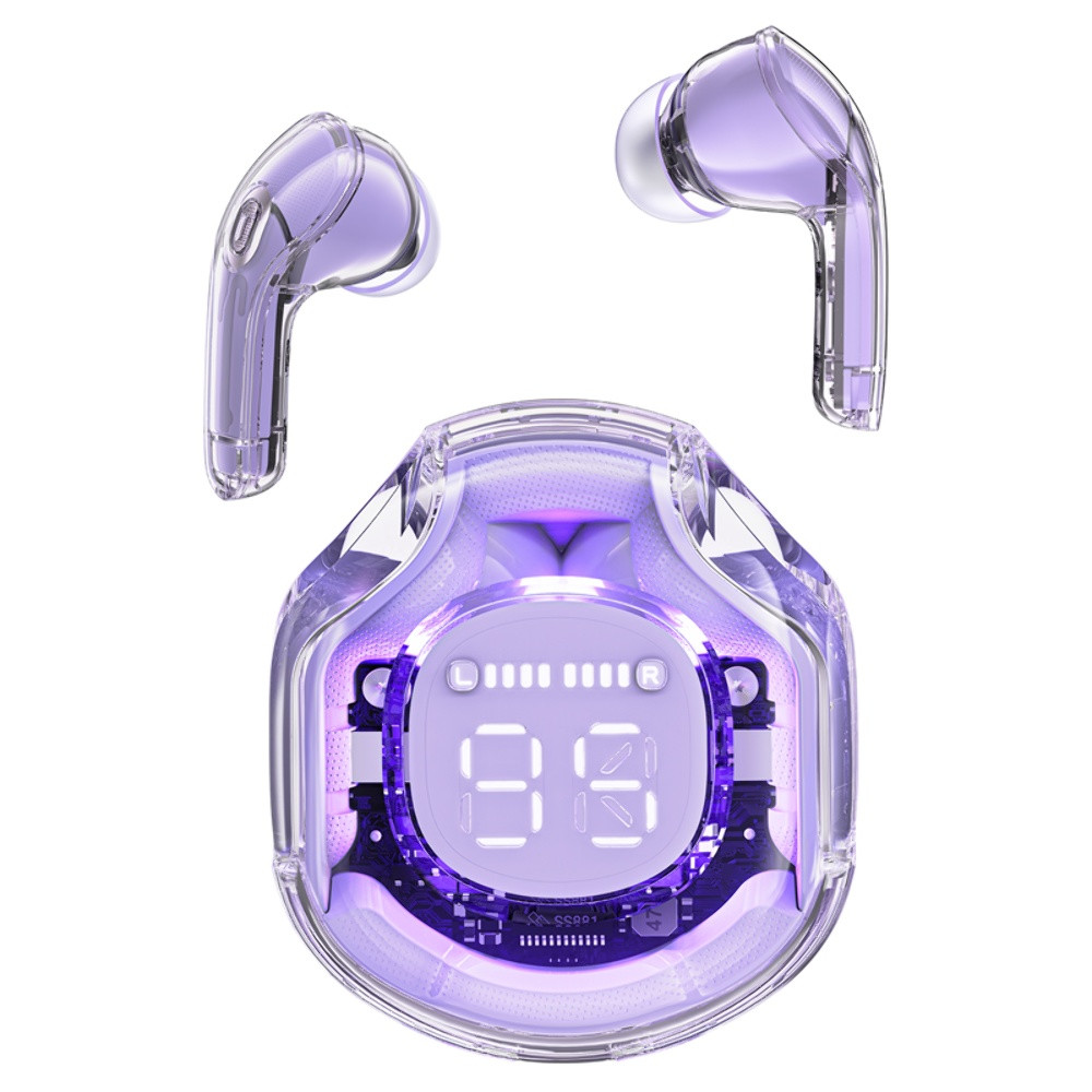Безпровідна гарнітура Acefast T8 Crystal, Alfalfa Purple - 1
