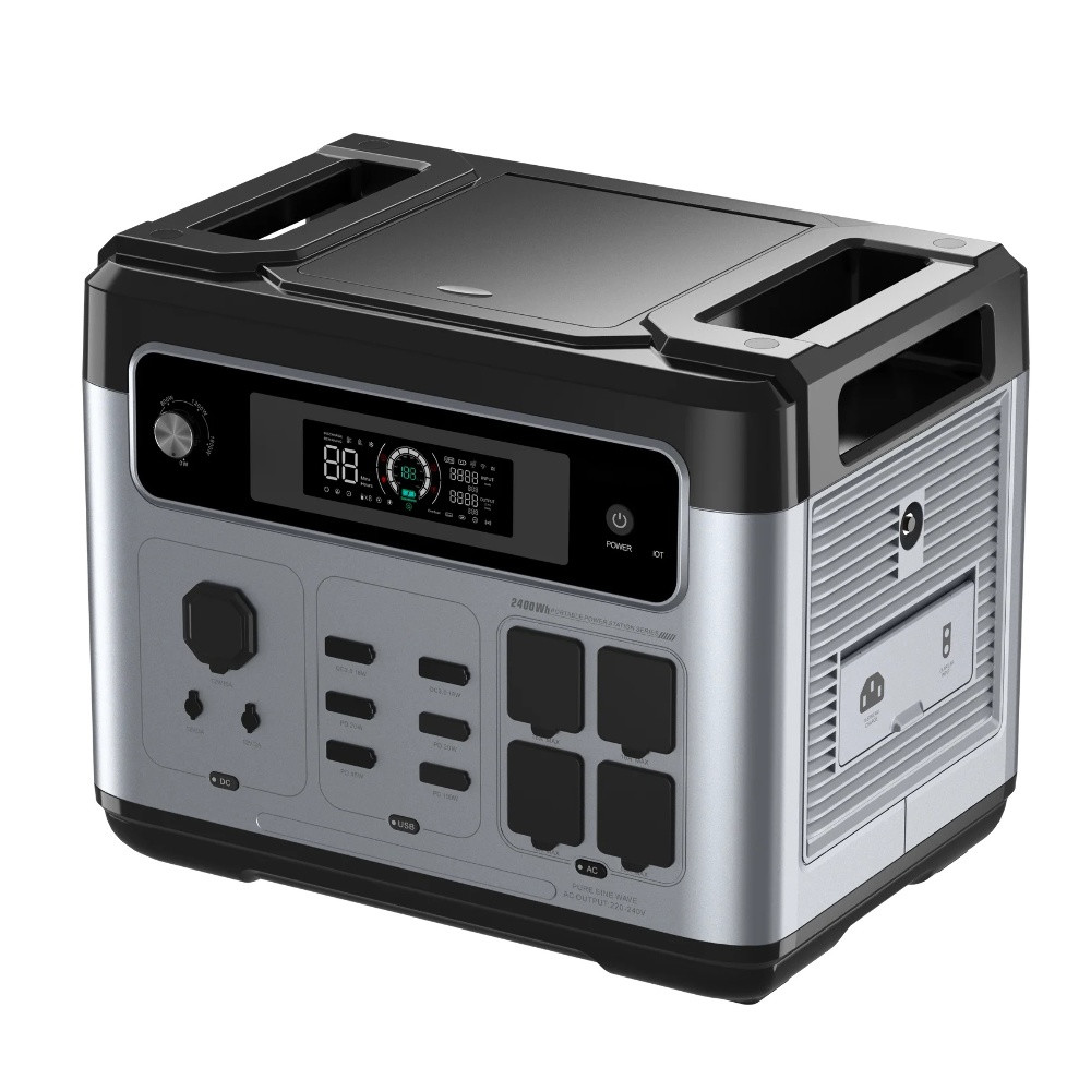 Портативна зарядна станція P2400E, 2400W, LiFePO4, Black - 1