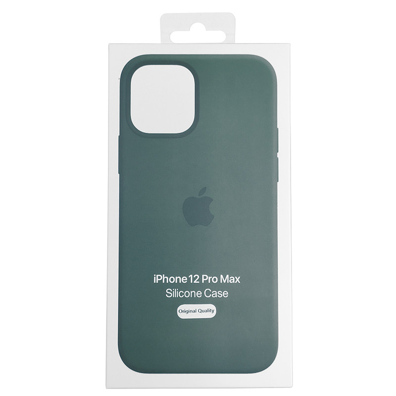 Чохол HQ Silicone Case iPhone 12 Pro Max Dark Green (без MagSafe) - 6