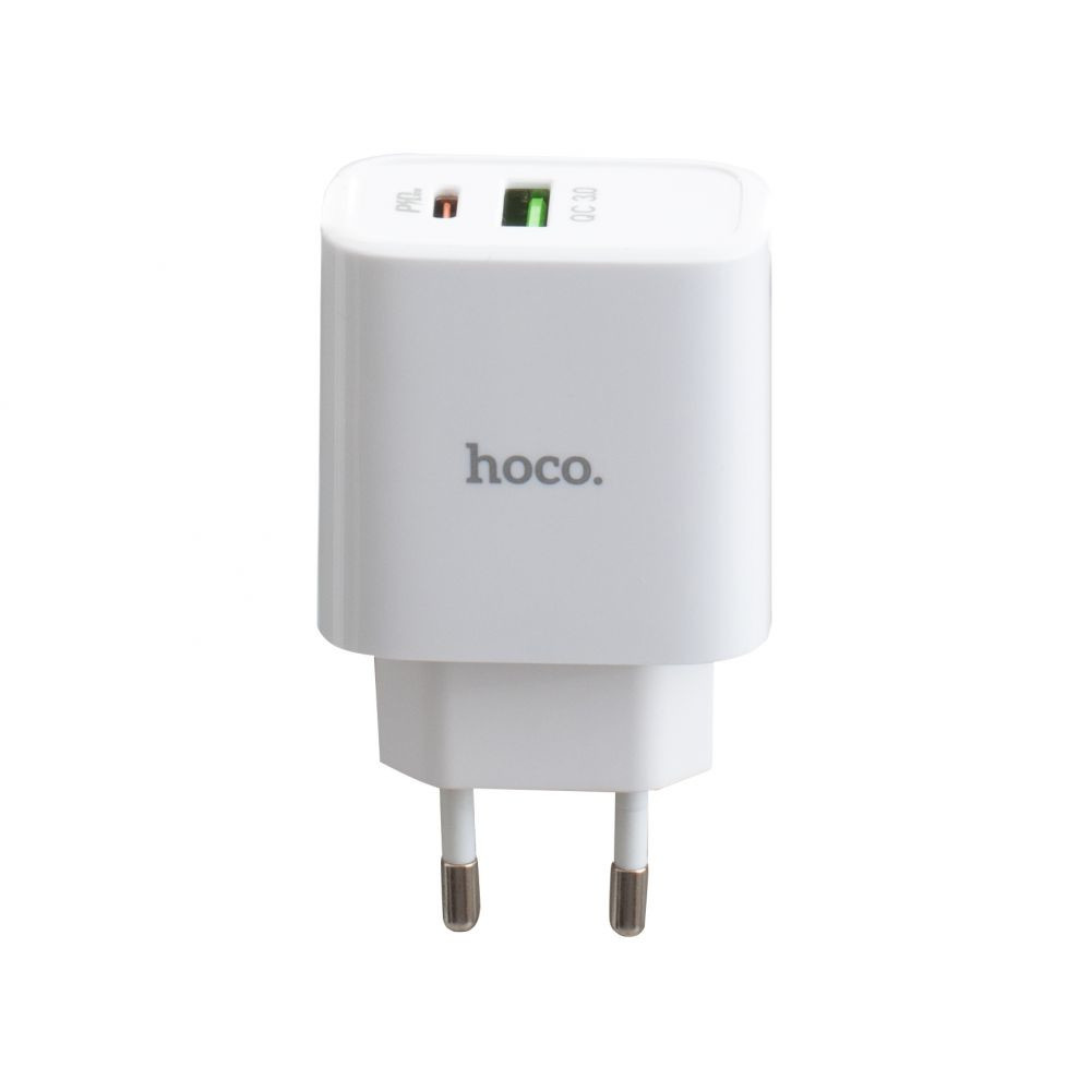 Мережевий Зарядний Пристрій Hoco C57A PD + QC3.0 White - 2