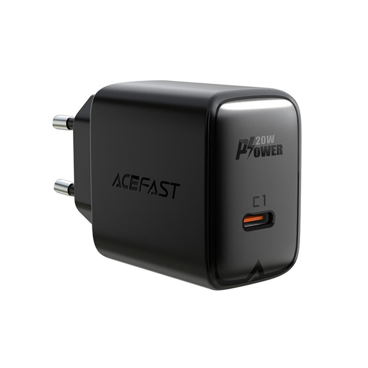 Мережевий зарядний пристрій ACEFAST A1 PD20W single USB-C charger Black - 1