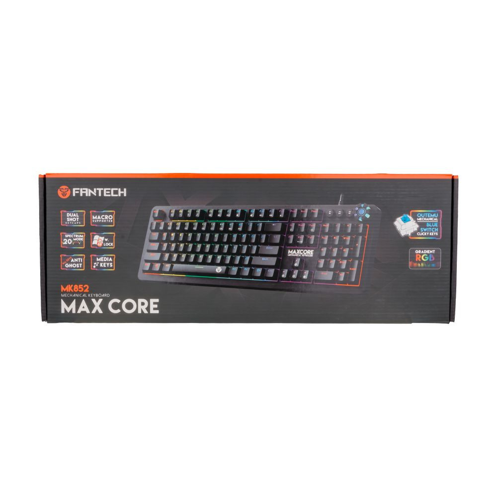 Провідна клавіатура Fantech Max Core MK852 Blue Switch Black - 2