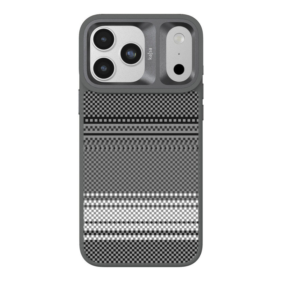 Чохол Kajsa Resort Collection Gradient Stripe with MagSafe для iPhone 17 Pro Max, Gray B-Ring - 1