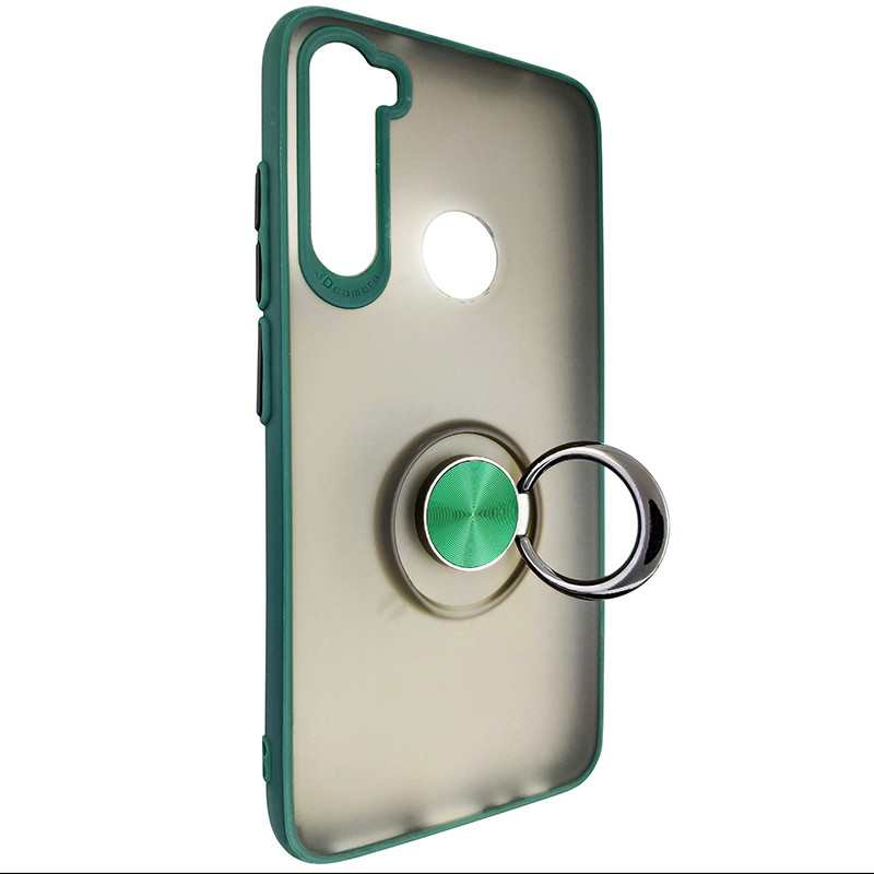 Чохол Totu Copy Ring Case Xiaomi Redmi Note 8 Green+Black - 2