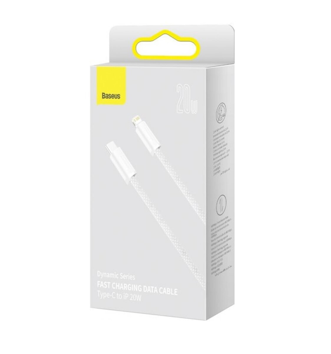 Кабель Baseus Dynamic Series Fast Charging Data Cable, Type-C to Lightning, 20W, 1m, White - 3