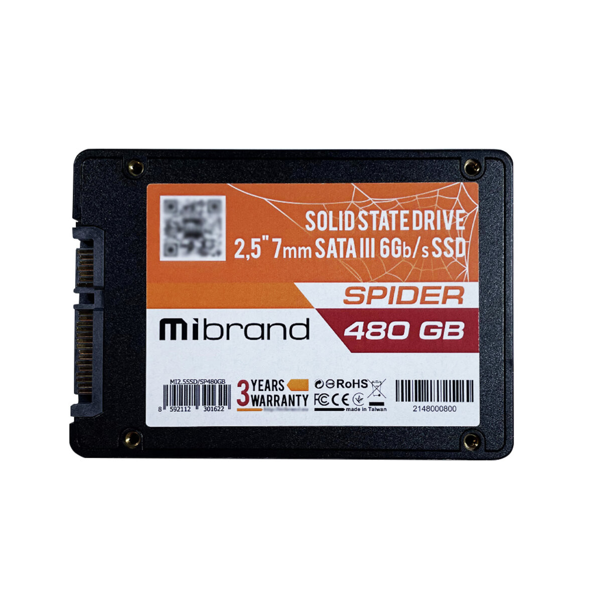 SSD Mibrand Spider 480GB 2.5&quot; 7mm SATAIII Bulk - 1