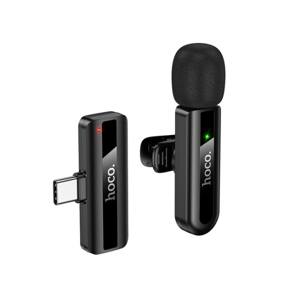 Мікрофон безпровідний Hoco L20 Fair, Type-C, Black - 2