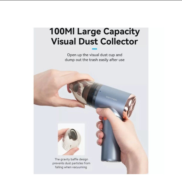 Автомобільний пилосос Cordless Car Vacuum Cleaner Foldable Type, Blue - 3