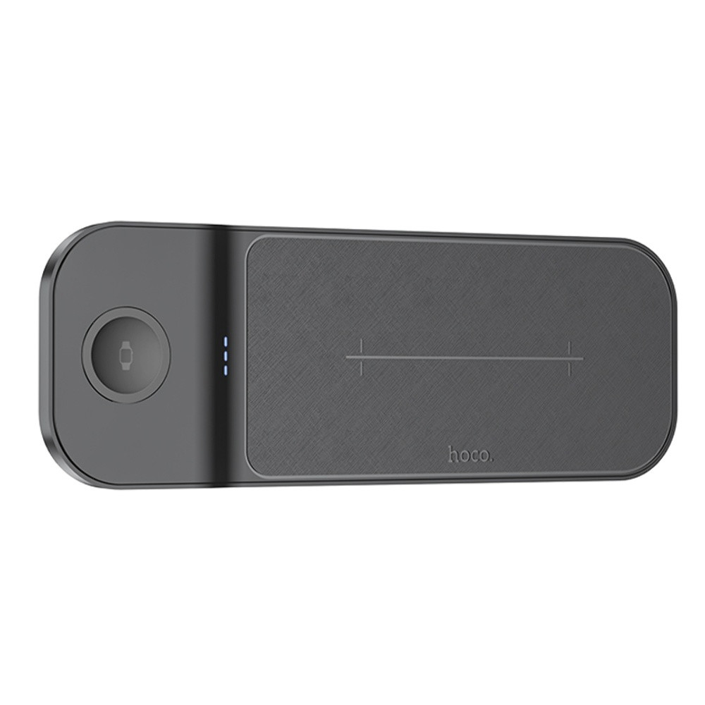 Безпровідний зарядний пристрій Hoco CQ6, 3 in 1, 23W, Black - 1