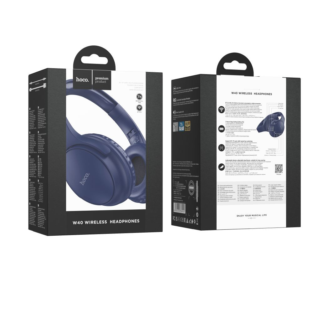 Безпровідна гарнітура Hoco W40 Black - 8