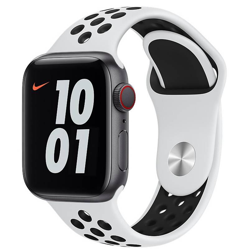 Ремінець для Apple Watch (42-44mm) Nike Sport Band White/Black - 2